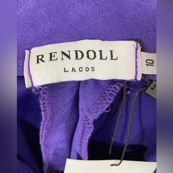 RENDOLL LAGOS Faux Suede Lace Up Sheath Mini Dress Long Sleeve Mock Neck US 6 - Picture 10 of 12